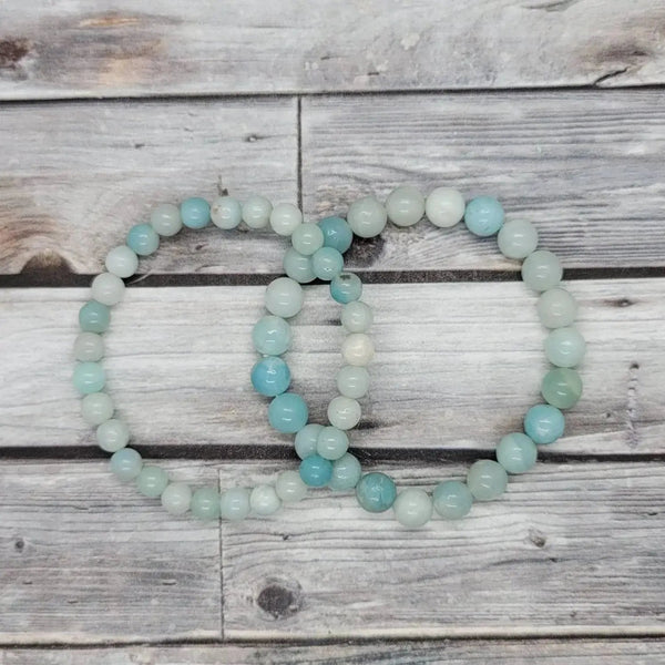Blue Aragonite Bead Bracelet for Mindful Serenity | Brahmatells by Brahmatells