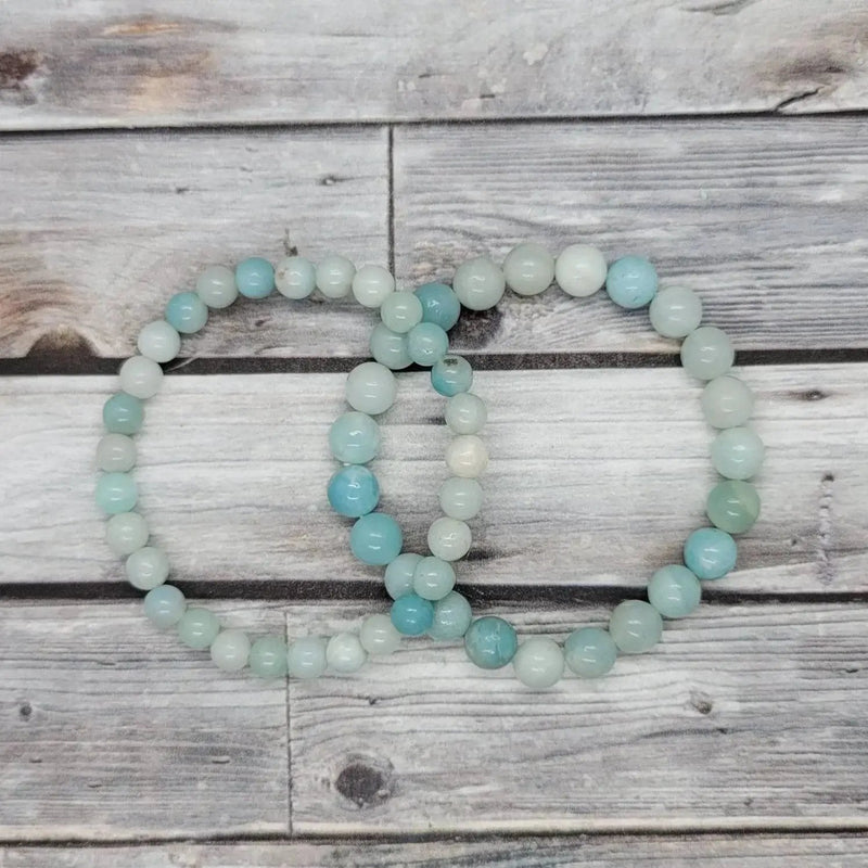 Blue Aragonite Bead Bracelet for Mindful Serenity | Brahmatells by Brahmatells