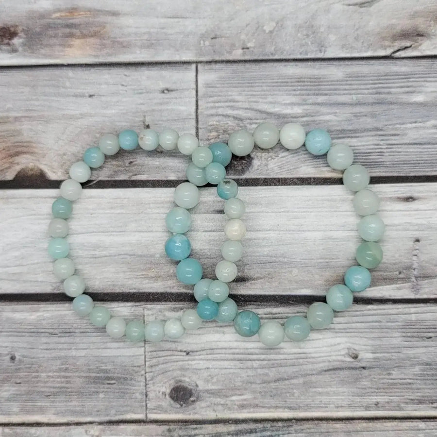 Blue Aragonite Bead Bracelet for Mindful Serenity | Brahmatells by Brahmatells