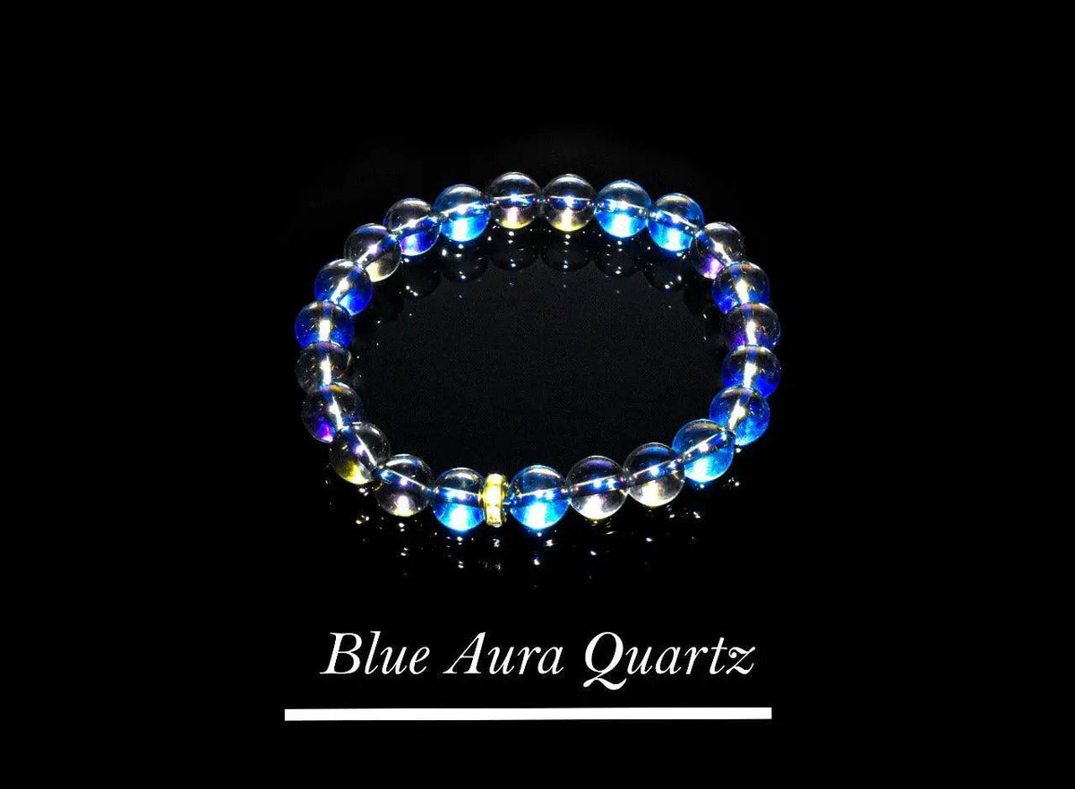Blue Aura Quartz Bracelet: Serenity & Self-Worth | Brahmatells by Brahmatells