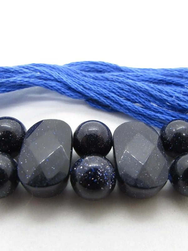 Blue Gold Stone Rakhi by Brahmatells