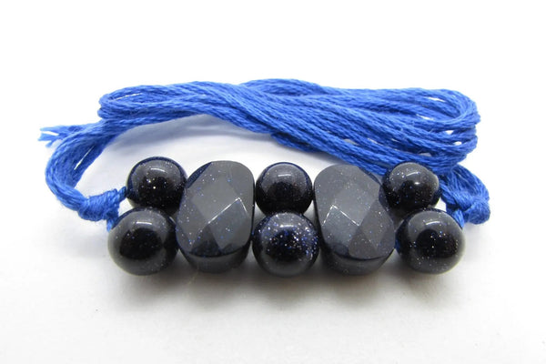 Blue Gold Stone Rakhi by Brahmatells