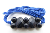 Blue Gold Stone Rakhi by Brahmatells