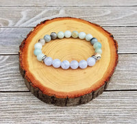 Blue Lace Agate & Amazonite Anxiety Soothing Bracelet | Brahmatells by Brahmatells