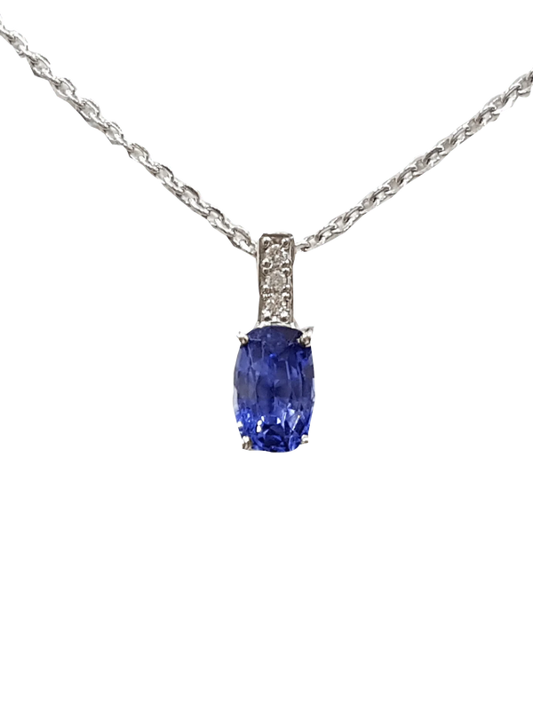 Blue Sapphire Berry-Blue Pendant: Saturn's Elegance | Brahmatells by Brahmatells
