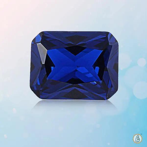 Blue Sapphire dark-blue-rectangle BTBS112GSM by Brahmatells