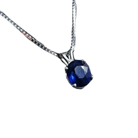 Blue Sapphire Navy-Blue Pendant: Saturn's Majesty | Brahmatells by Brahmatells