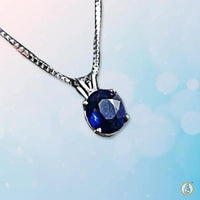 Blue Sapphire Navy-Blue Pendant: Saturn's Majesty | Brahmatells by Brahmatells