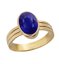 Blue Sapphire Oval Ring - Saturn's Elegance | Brahmatells by Brahmatells