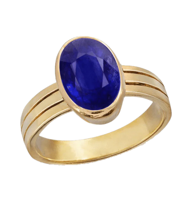 Blue Sapphire Oval Ring - Saturn's Elegance | Brahmatells by Brahmatells
