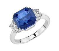 Blue Sapphire Soft-Edge Ring - Saturn's Gentle Touch | Brahmatells by Brahmatells