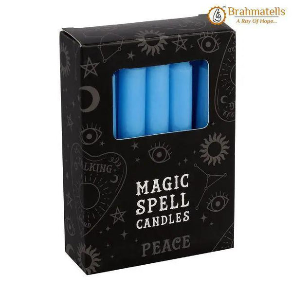 Blue Spell Candles Pack of 10 by Brahmatells