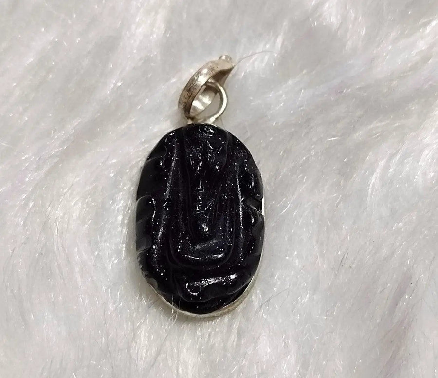 Blue Stone Ganesha Crystal Pendant for Protection & Harmony | Brahmatells by Brahmatells
