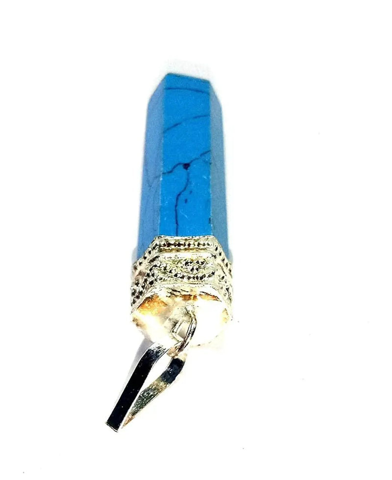 Blue Turquoise Pencil Point Pendant by brahmatells