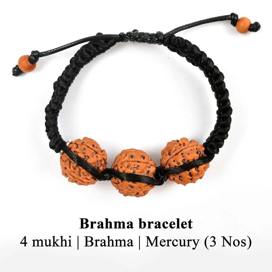 Brahma Bracelet with 4 Mukhi Rudraksha - Creative Wisdom | Brahmatells by Brahmatells
