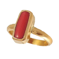 Brahmatells Crimson-Red Coral Panchdhatu Ring: A Fusion of Astrology and Elegance by Brahmatells