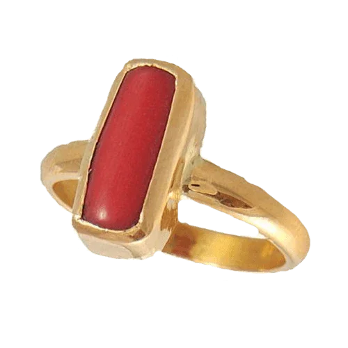 Brahmatells Crimson-Red Coral Panchdhatu Ring: A Fusion of Astrology and Elegance by Brahmatells