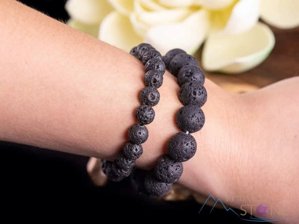 Brahmatells LAVA Round Beaded Bracelet – Embrace Earthy Elegance by Brahmatells