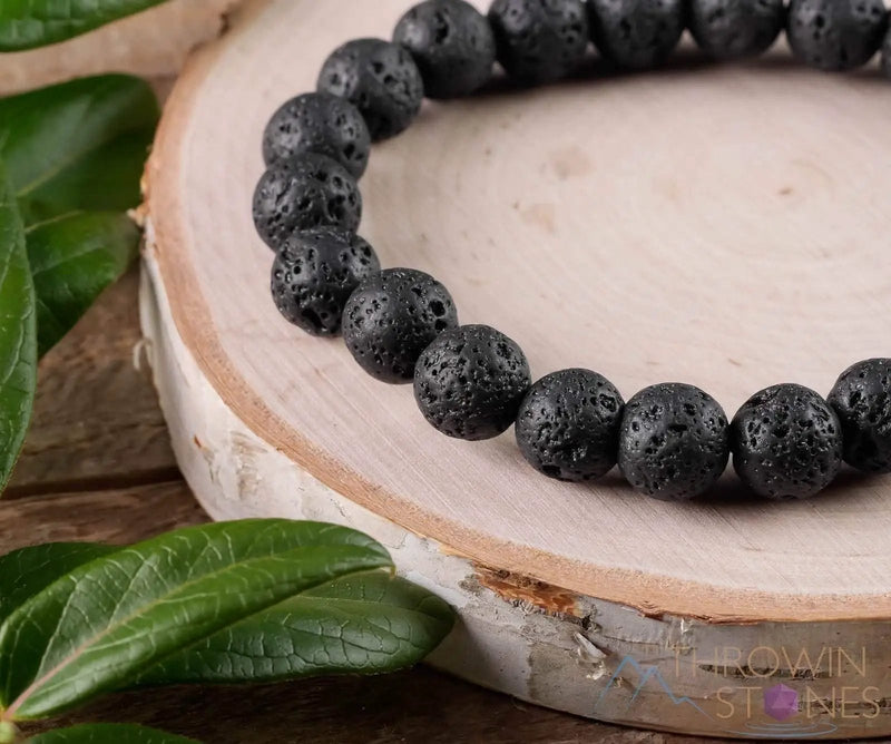 Brahmatells LAVA Round Beaded Bracelet – Embrace Earthy Elegance by Brahmatells