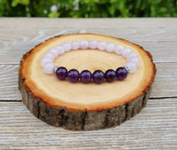 Brahmatells Lavender Amethyst & Amethyst Meditation Bracelet – Embrace Serenity by Brahmatells