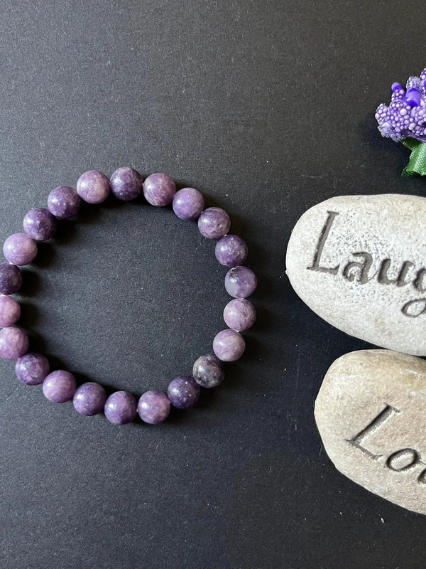 Brahmatells Lepidolite Crystal Bracelet – Elegant Natural Gemstone Accessory by Brahmatells
