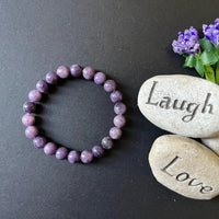 Brahmatells Lepidolite Crystal Bracelet – Elegant Natural Gemstone Accessory by Brahmatells