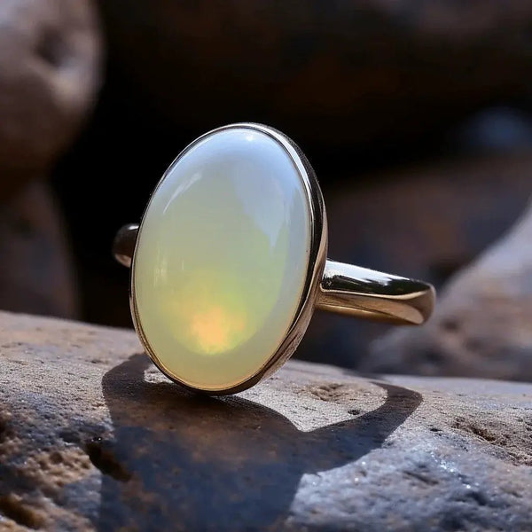 Brahmatells Milk Opal Australian (Doodhiya Patthar): Elegance in White by Brahmatells