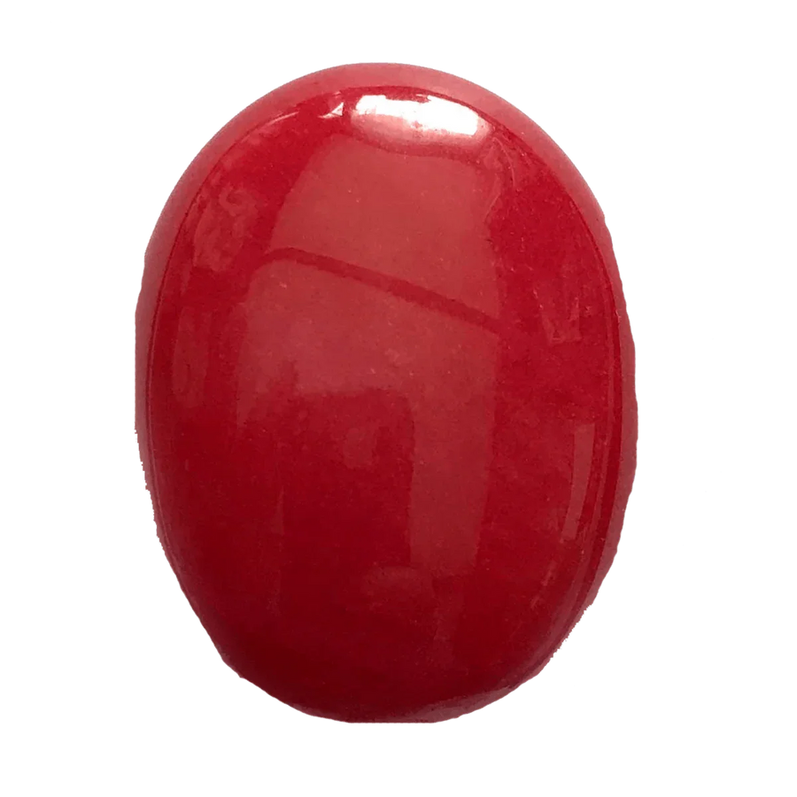 Brahmatells Oval-Blood-Red Red Coral: A Touch of Elegance by Brahmatells