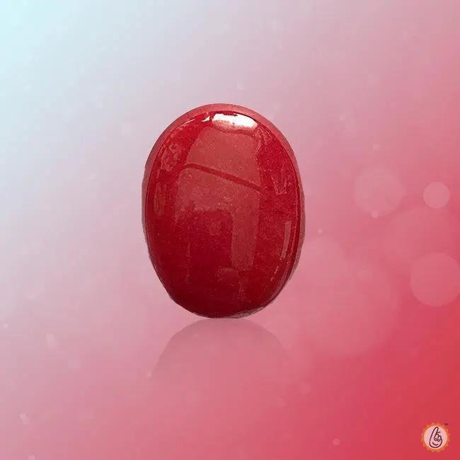 Brahmatells Oval-Blood-Red Red Coral: A Touch of Elegance by Brahmatells
