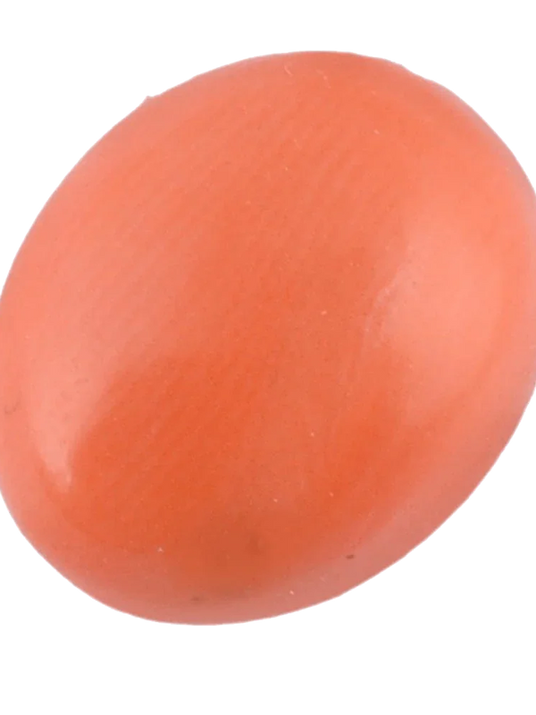 Brahmatells Premium Red Coral Oval-Natural: Harmonize Your Life with Astrological Gem by Brahmatells
