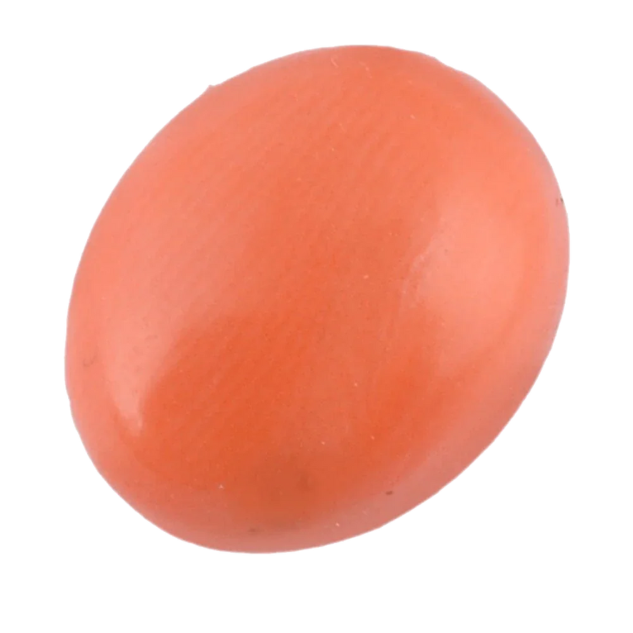 Brahmatells Premium Red Coral Oval-Natural: Harmonize Your Life with Astrological Gem by Brahmatells