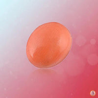Brahmatells Premium Red Coral Oval-Natural: Harmonize Your Life with Astrological Gem by Brahmatells