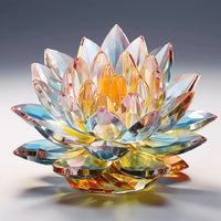 Brahmatells Radiant Crystal Lotus: Spiritual Decor for Every Home by Brahmatells