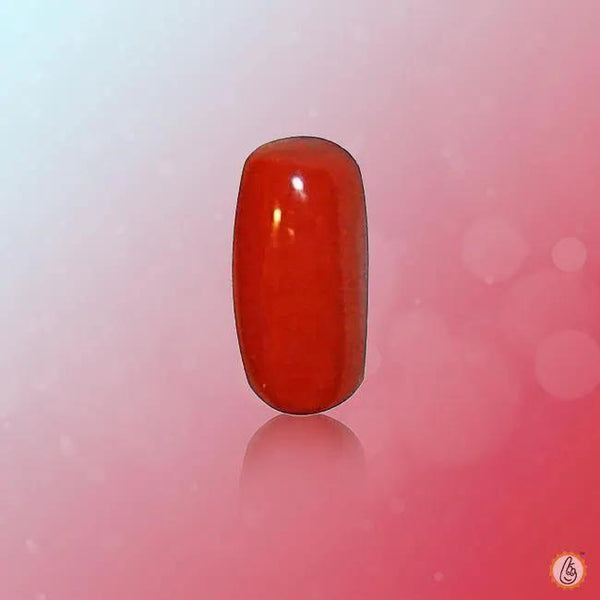 Brahmatells Red Coral Capsule-Apple-Red: Mars-Infused Gemstone for Empowerment by Brahmatells