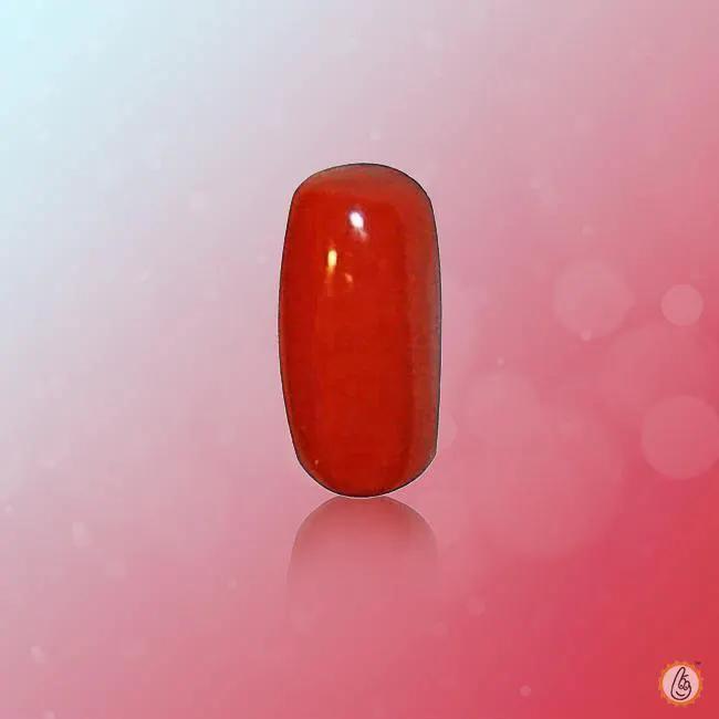 Brahmatells Red Coral Capsule-Apple-Red: Mars-Infused Gemstone for Empowerment by Brahmatells