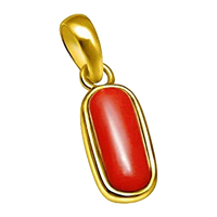 Brahmatells Red Coral Capsule-Apple-Red Pendant: Mars-Inspired Gem for Strength by Brahmatells