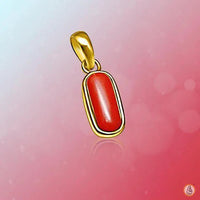 Brahmatells Red Coral Capsule-Apple-Red Pendant: Mars-Inspired Gem for Strength by Brahmatells