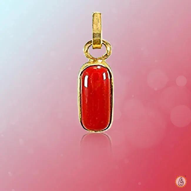 Brahmatells Red Coral Capsule-Cherry-Red Pendant: Mars-Infused Power for Life's Challenges by Brahmatells
