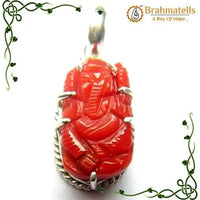 Brahmatells Red Coral Ganesha: Mars-Enhanced Gemstone for Prosperity by Brahmatells
