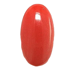 Brahmatells Red Coral Oval-Apple-Red: Mars-Aligned Gemstone for Strength by Brahmatells