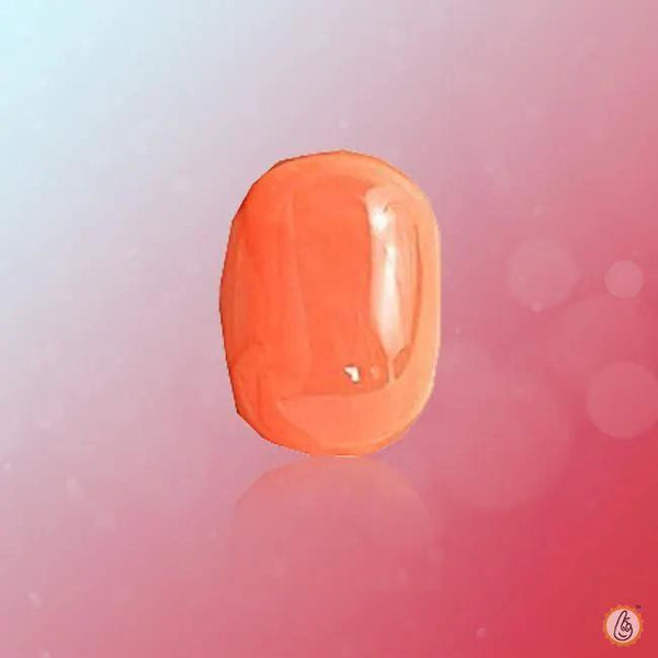 Brahmatells Red Coral Oval-Natural-Rose-Red: Mars-Aligned Gemstone for Empowerment by Brahmatells