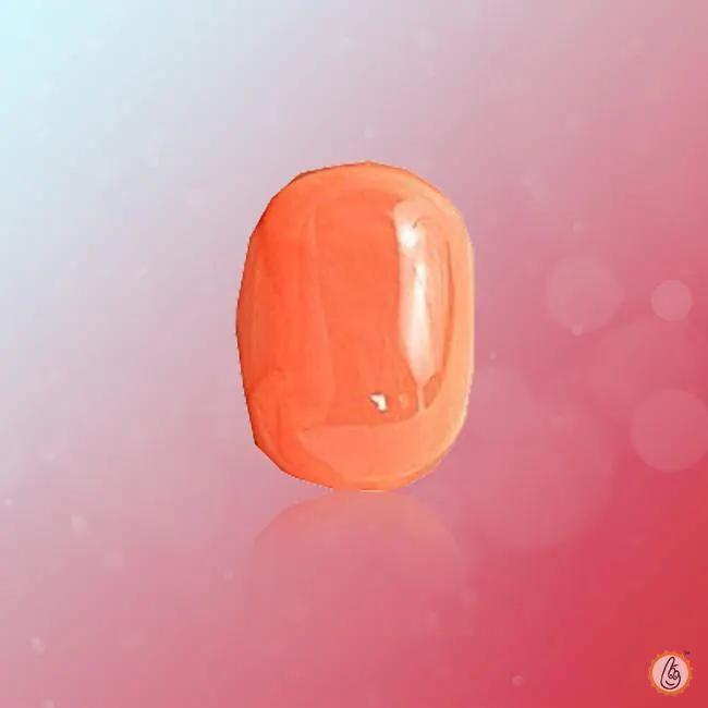 Brahmatells Red Coral Oval-Natural-Rose-Red: Mars-Aligned Gemstone for Empowerment by Brahmatells
