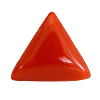 Brahmatells Red Coral Triangle-Apple-Red: Mars-Inspired Gemstone by Brahmatells