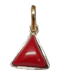 Brahmatells Red Coral Triangle-Crimson-Red Pendant: A Mars-Inspired Astrological Accessory by Brahmatells