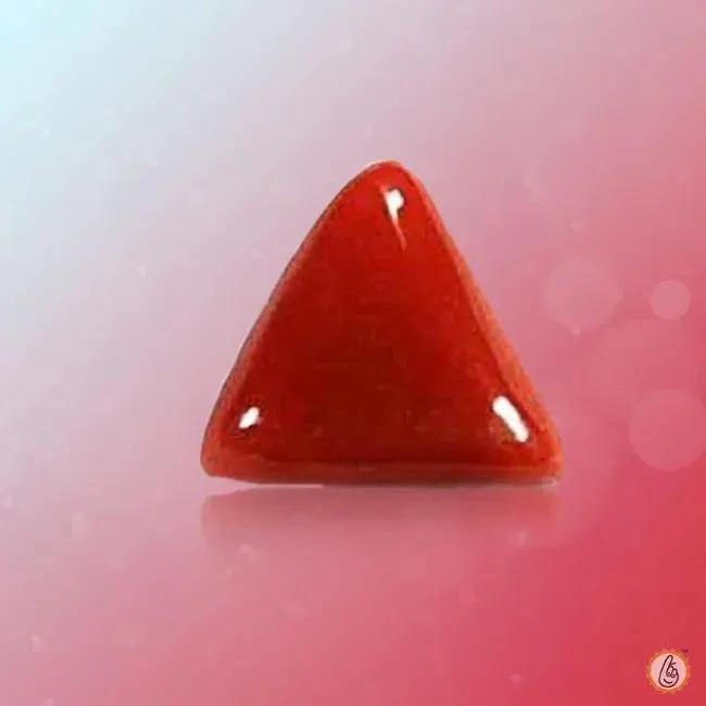 Brahmatells Red Coral Triangle-Deep-Red: A Mars-Inspired Astrological Gemstone by Brahmatells