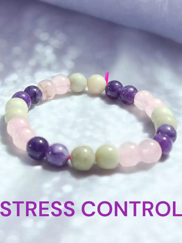 Brahmatells Stress Control Bracelet - Calming Gemstone Jewelry for Mindfulness by Brahmatells