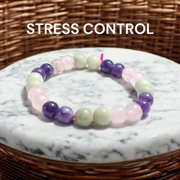 Brahmatells Stress Control Bracelet - Calming Gemstone Jewelry for Mindfulness by Brahmatells