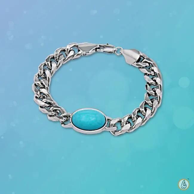 Brahmatells Turquoise Aqua Bracelet: Embrace Jupiter's Wisdom by Brahmatells