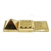 Brass Metal Vastu Pyramid for Home & Office Feng Shui Products North-West (Golden) by Brahmatells