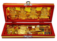 Brass Sri Dhan Laxmi -Kuber Bhandari Yantra (Gold) by Brahmatells